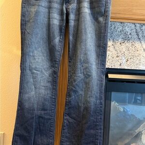 7 For All Mankind Women's Vintage 00s Blue Boot Cut Jeans